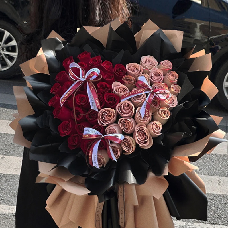 How to write blessing on Bukit Mertajam opening flower basket